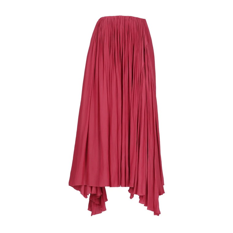 Fioletowa Plisowana Spódnica Maxi Lanvin