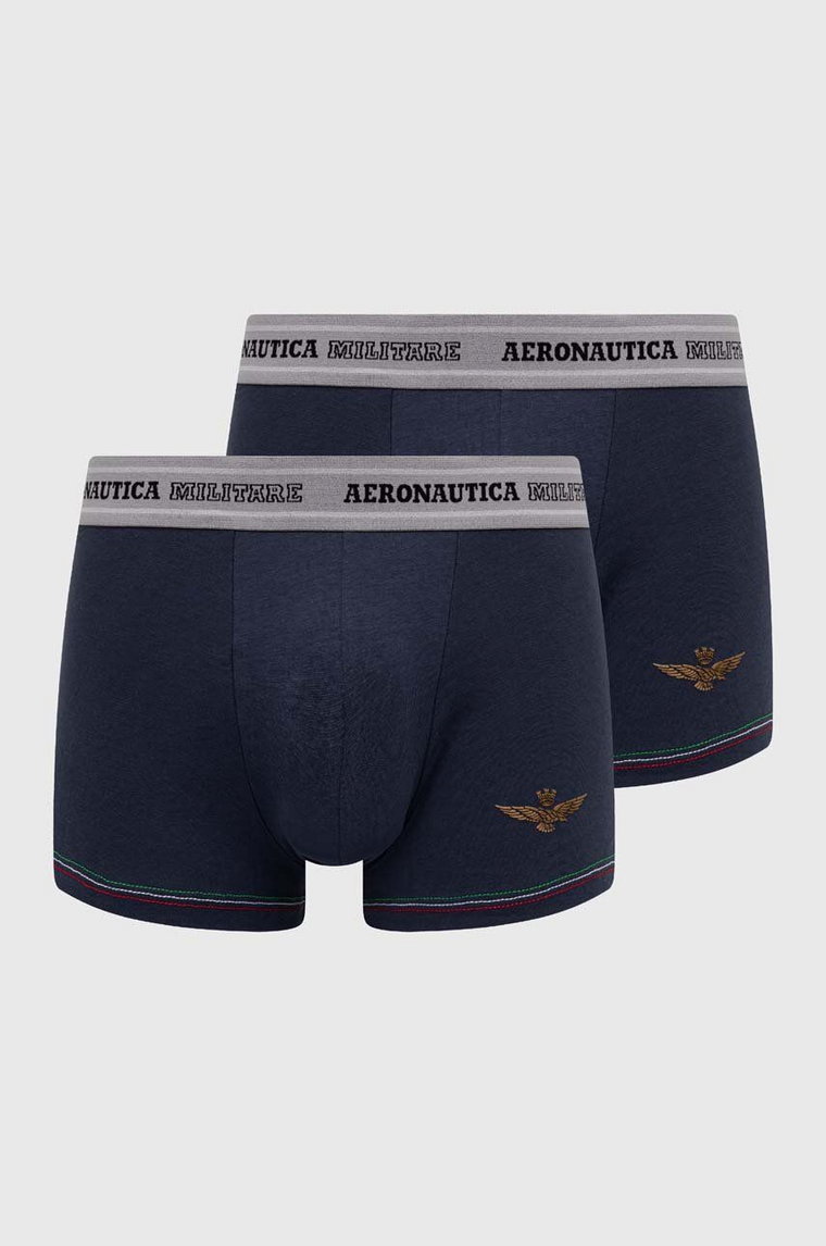 Aeronautica Militare bokserki 2-pack męskie kolor granatowy AM1UBX003