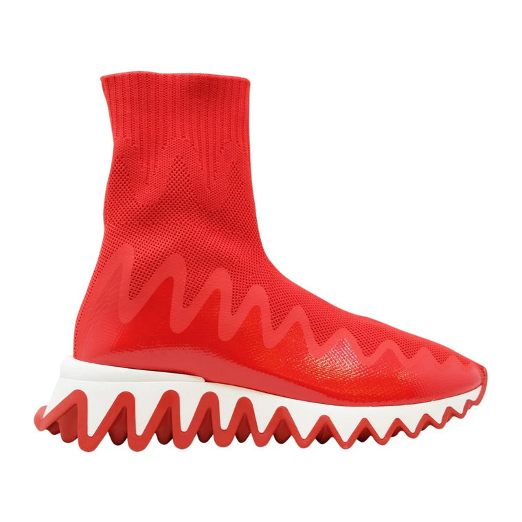 Białe Sharkysock Sneakers Christian Louboutin