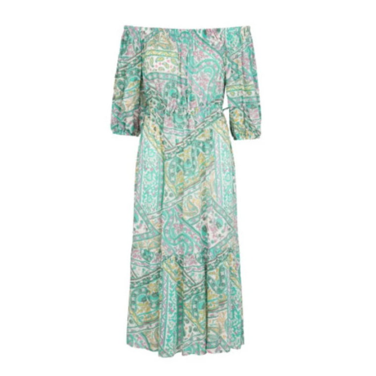 Sukienka Faga - Rozmiar 3, Kolor 107 - Zielony Ba&Sh