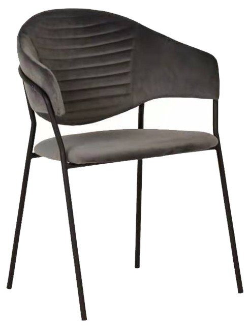 Krzesło MIA HOME Nestia, ciemnoszare, 56x56x81 cm