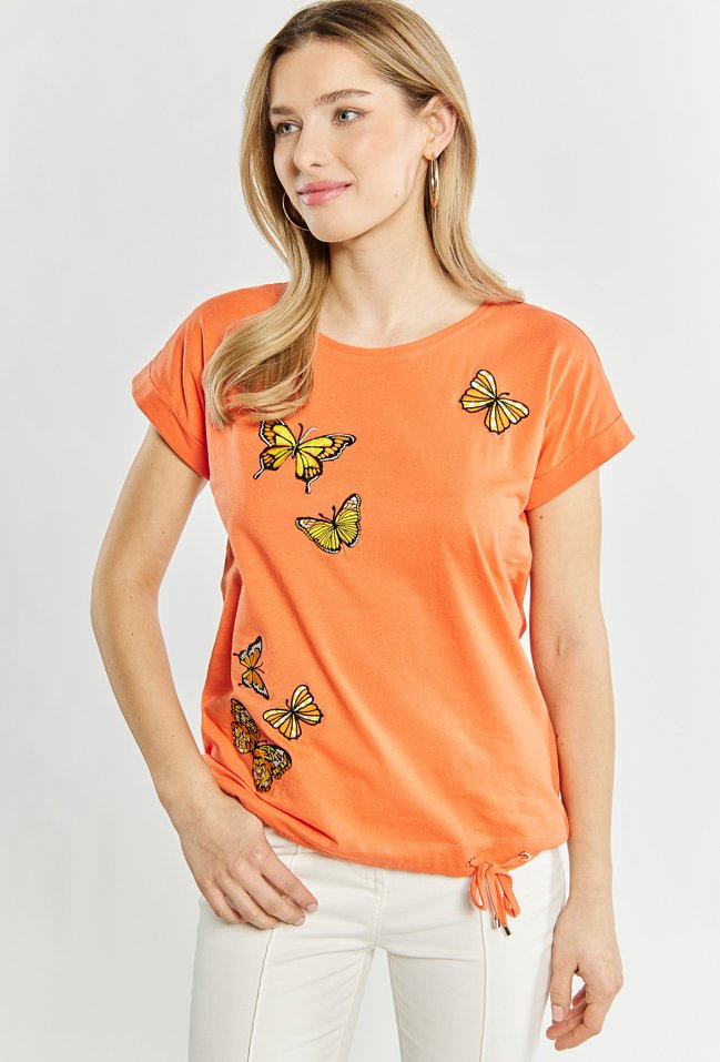 T-shirt damski z motylami