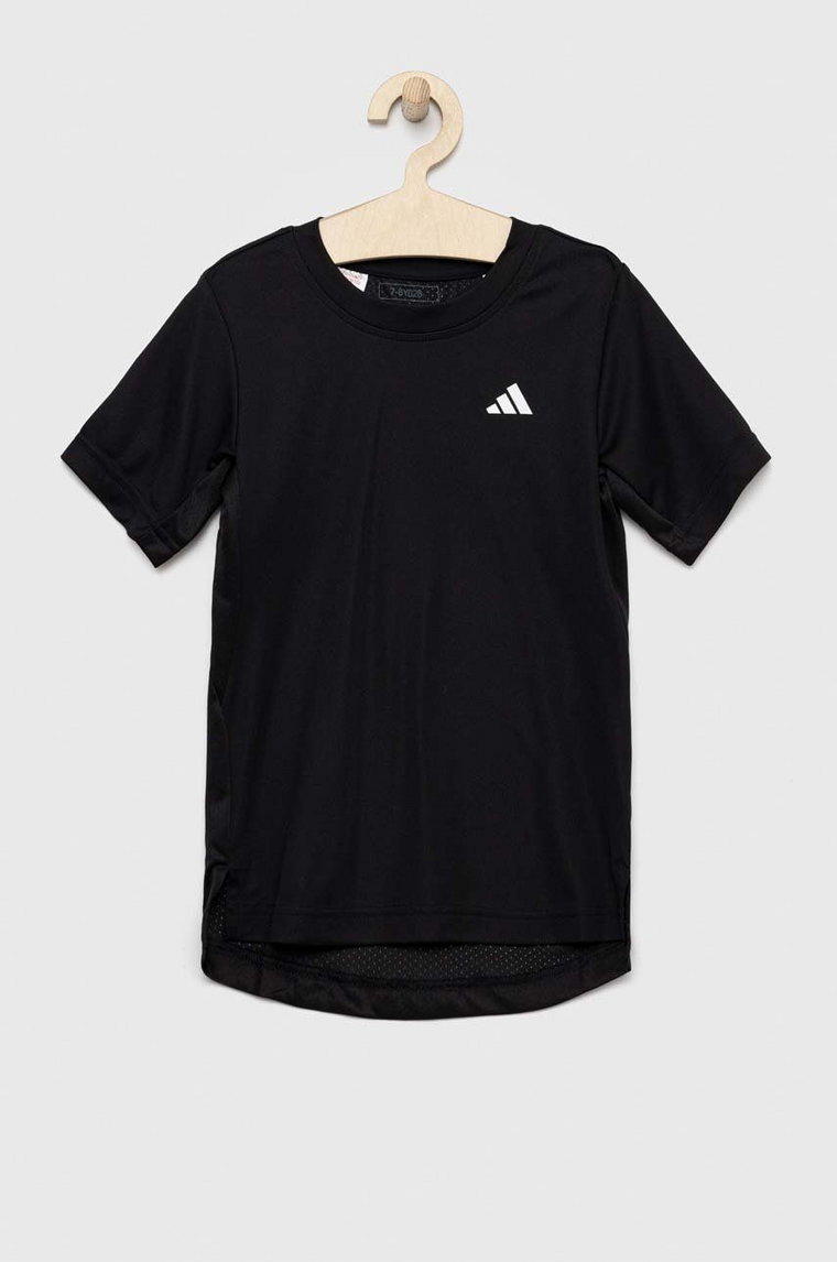 adidas Performance t-shirt dziecięcy kolor czarny gładki