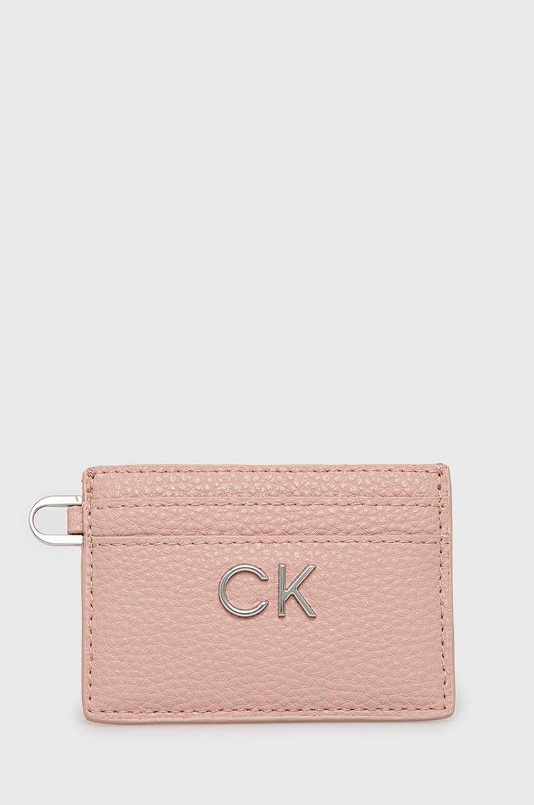 Calvin Klein etui na karty damski kolor różowy
