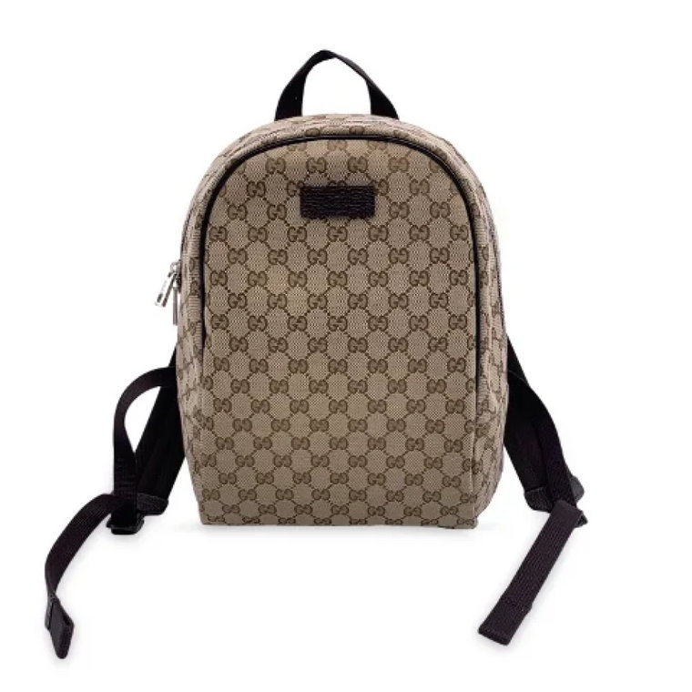 Pre-owned Canvas backpacks Gucci Vintage