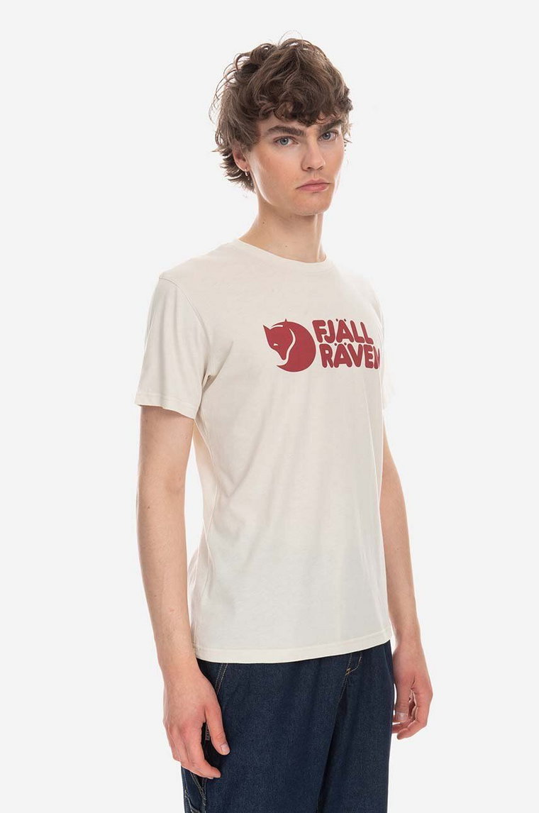 Fjallraven t-shirt Fjällräven Logo kolor beżowy z nadrukiem F87310.113-113