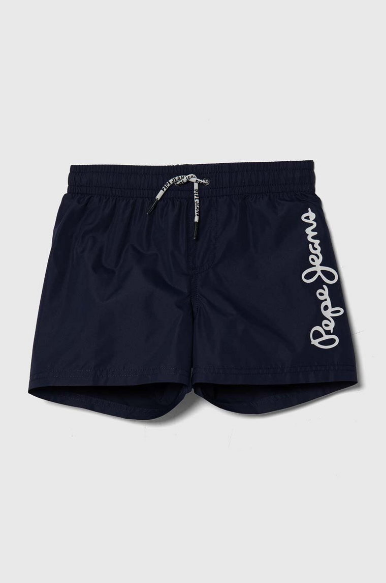 Pepe Jeans szorty kąpielowe dziecięce LOGO SWIMSHORT kolor granatowy