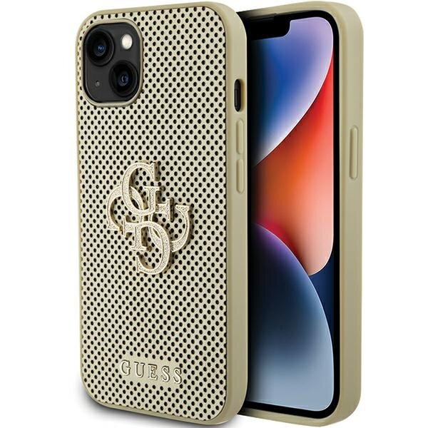 Guess GUHCP15SPSP4LGD iPhone 15 6.1" złoty/gold hardcase Perforated 4G Glitter