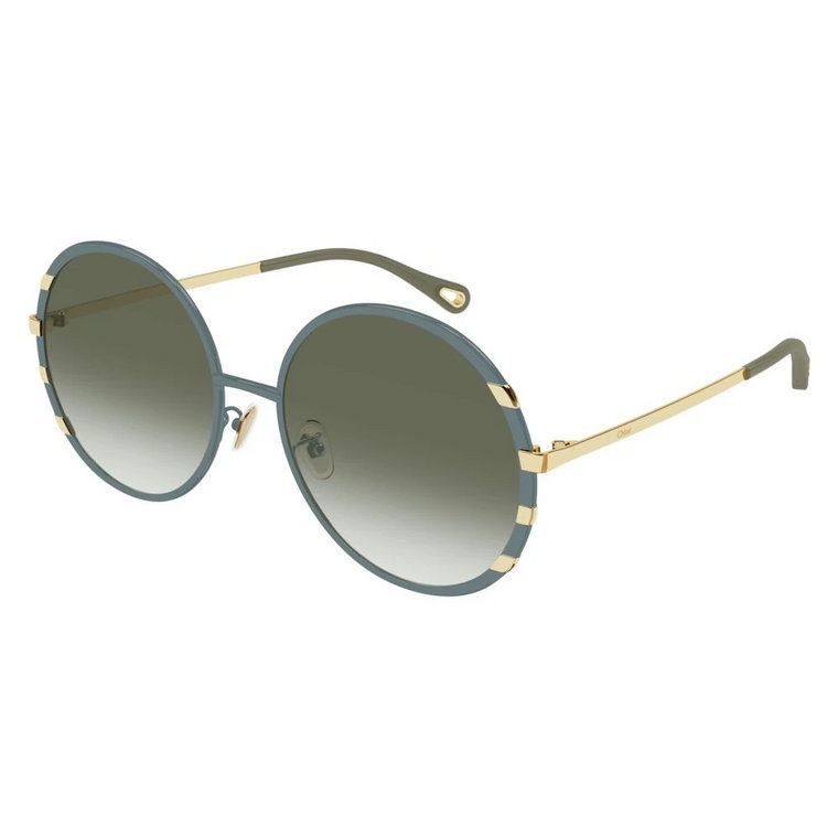 Oversized Okrągłe Metalowe Okulary Przeciwsłoneczne Chloé