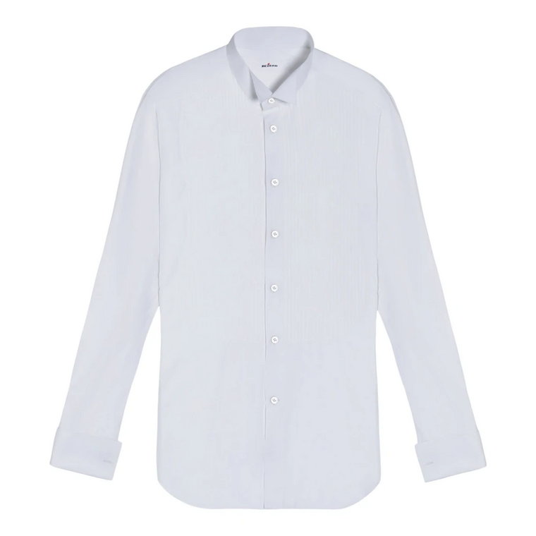 Biała koszula smokingowa ręcznie wykonana Kiton