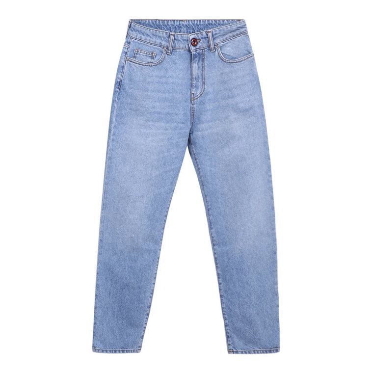 Niebieskie Jeansy Regular Fit z Bawełny Vision OF Super
