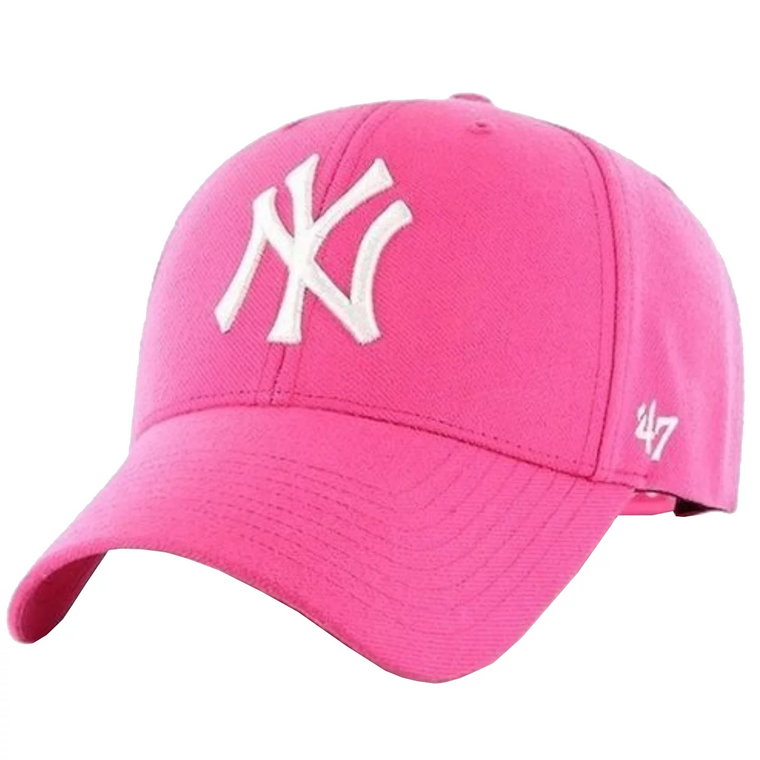 47 Brand MLB New York Yankees Kids Cap B-RAC17CTP-RSA, Dla dziewczynki, Różowe, czapki z daszkiem, akryl, rozmiar: One size