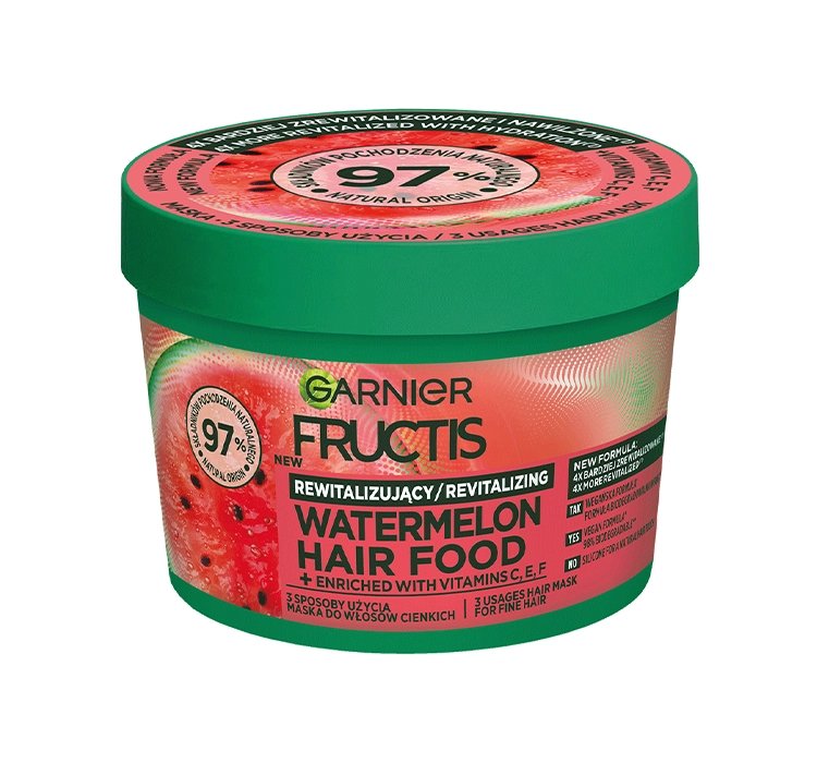 GARNIER FRUCTIS HAIR FOOD WATERMELON REWITALIZUJĄCA MASKA DO WŁOSÓW CIENKICH 400ML