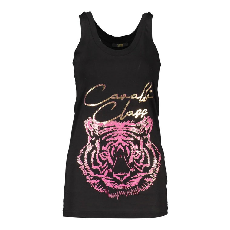 Stylowy Tank Top z Logo i Wzorem dla Kobiet Cavalli Class