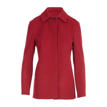 Harris Wharf London, Women Button UP Jacket Superfine Merino Czerwony, female,