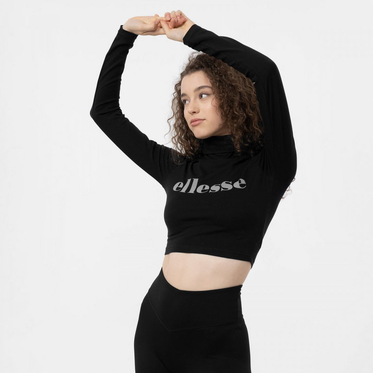 Damski longsleeve crop top ELESSE VOLITANS - czarny