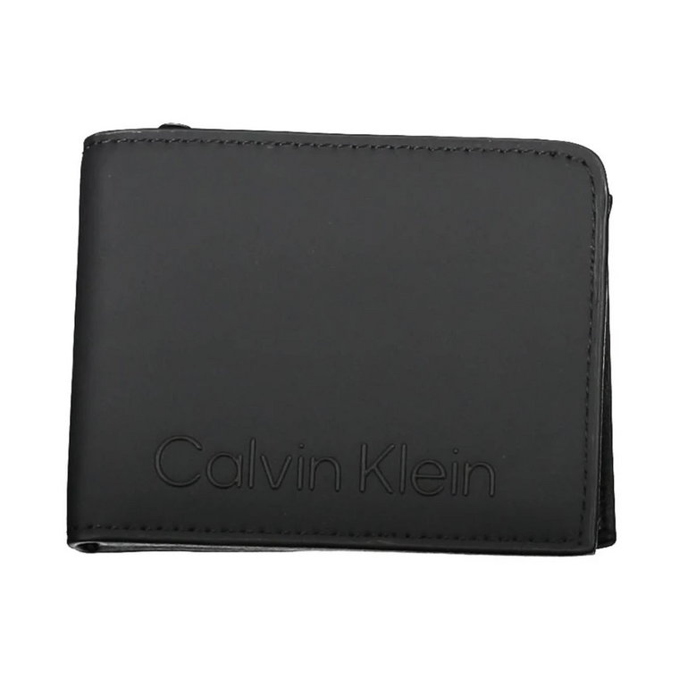 Black Leather Wallet Calvin Klein