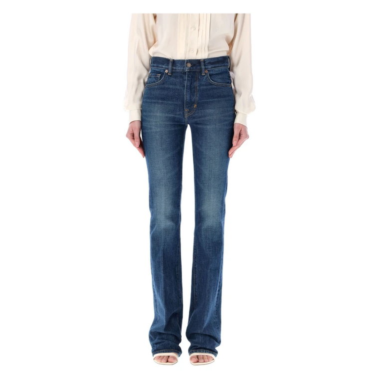 Stone Washed Flared Jeans Tom Ford