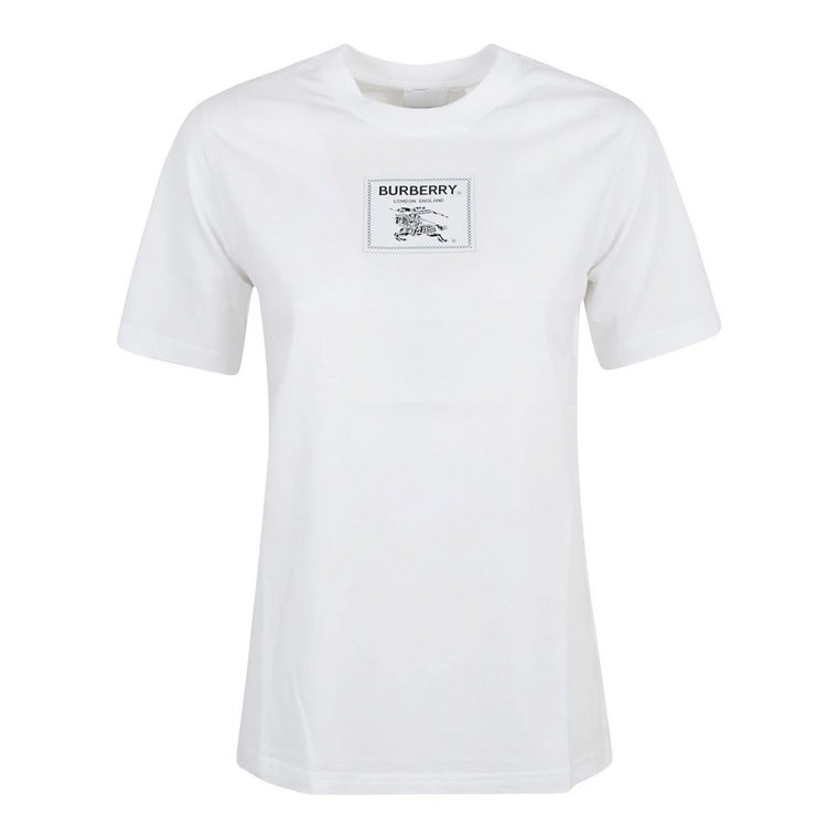 Bawełniana koszulka damska z wzorem W:margot EKD Lbl:131195:A1464 Burberry