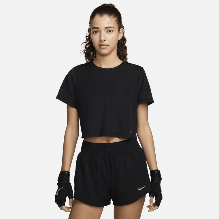 Damska koszulka z krótkim rękawem Dri-FIT Nike One Classic Breathe - Biel