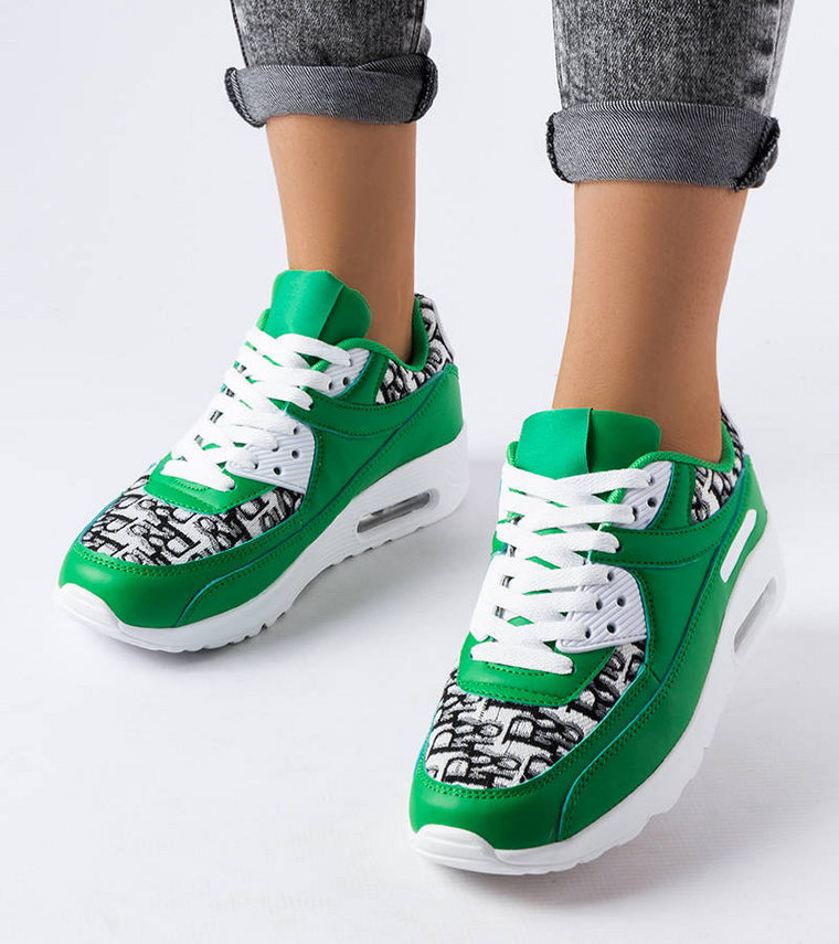 Zielone sneakersy sportowe Brattiro
