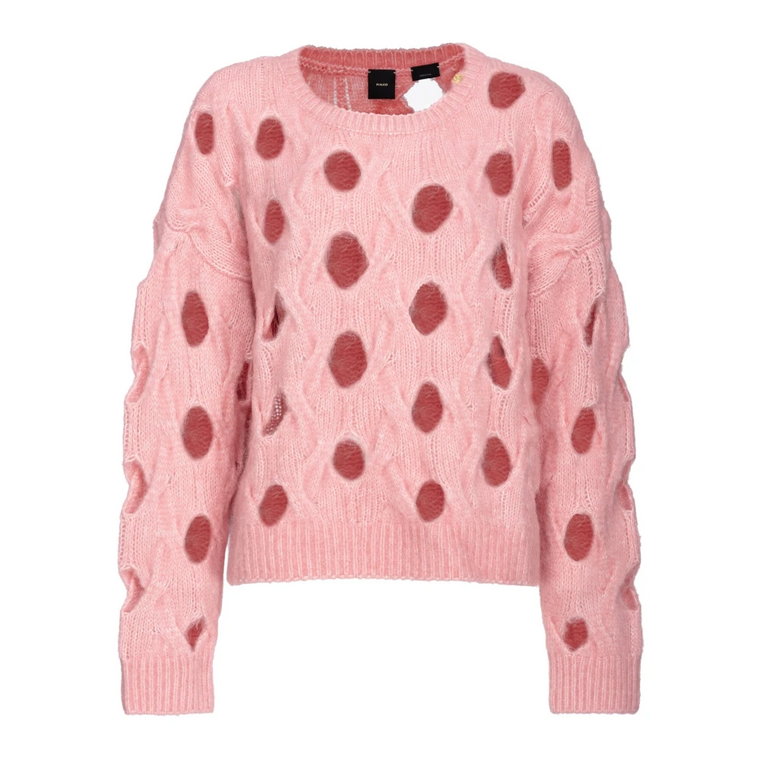 Sweter ażurowy z mieszanki wełny Pinko