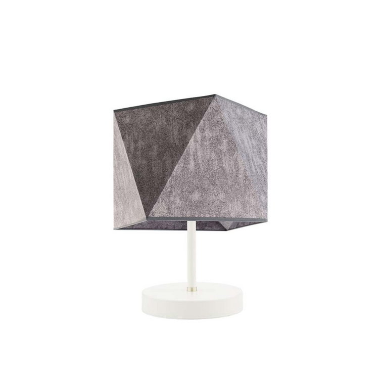 Lampka nocna LYSNE Pasadena, 60 W, E27, beton/biała, 30x23 cm