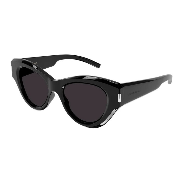 SL 506 001 Błyszczące Czarne Okulary Przeciwsłoneczne Saint Laurent