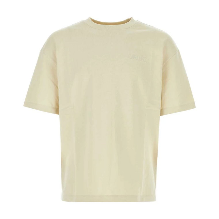 Oversize Piaskowy Bawełniany T-shirt Amiri