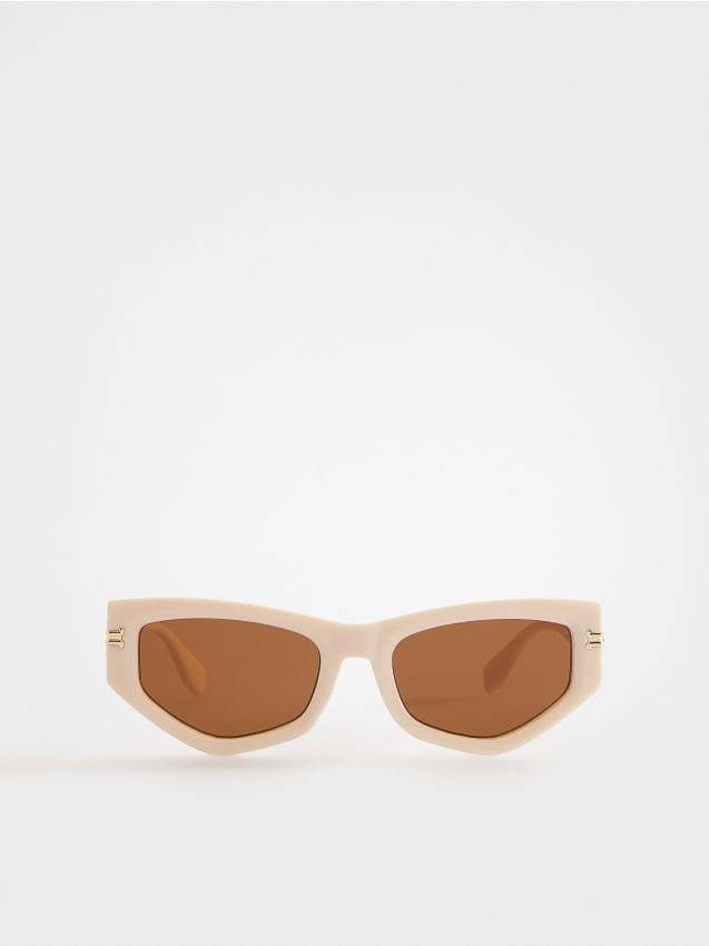 Reserved - Okulary przeciwsłoneczne - złamana biel