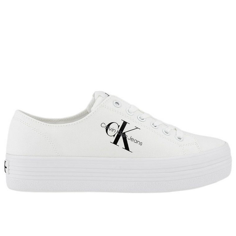 Buty Calvin Klein Vulc Flatform Essential Mono YW0YW01030-YBR - białe