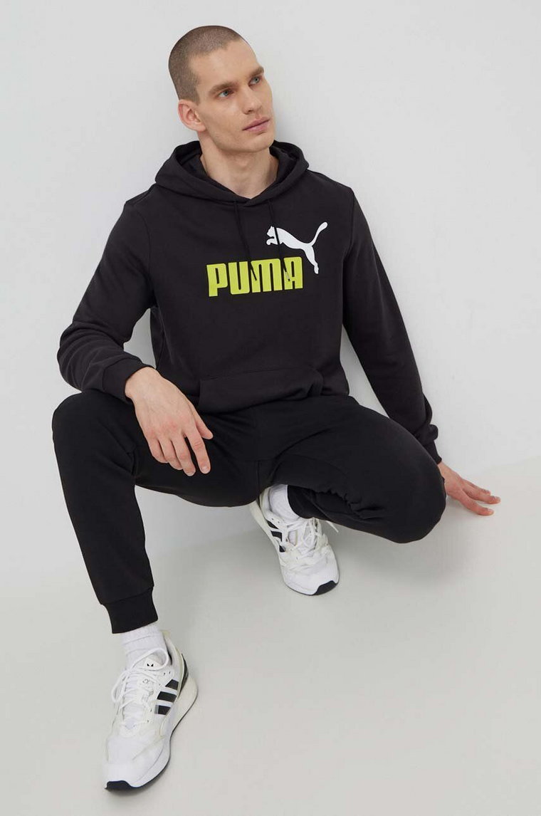 Puma bluza męska kolor czarny z kapturem 586765