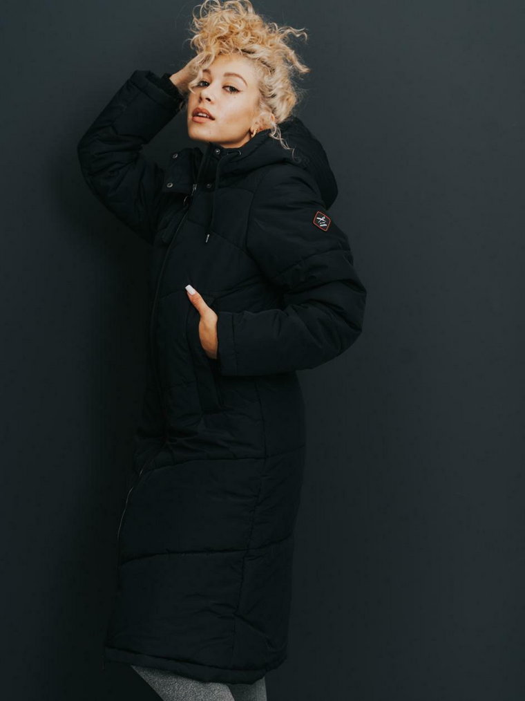 Damska Kurtka Zimowa Parka Czarna Iriedaily Paddie Coat