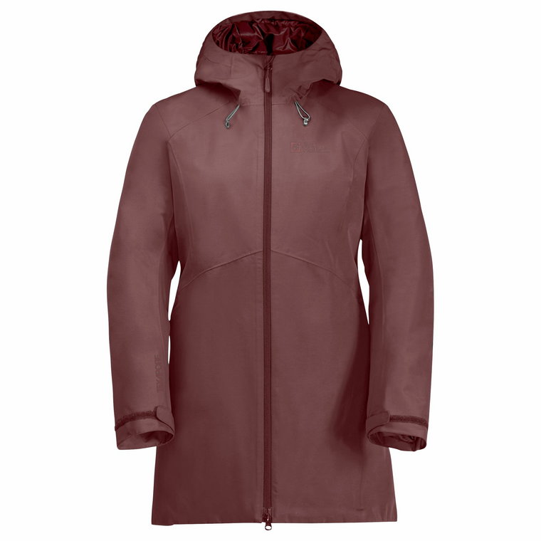 Damski płaszcz Jack Wolfskin HEIDELSTEIN INS JKT W red ochre - M