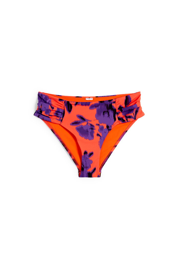 C&A Dół od bikini-średni stan-LYCRA XTRA LIFE-w kwiatki, Pomarańczowy, Rozmiar: 36