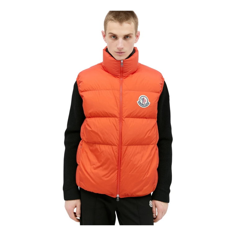 Pikowany Kamizelka Puchowa z Logo Moncler