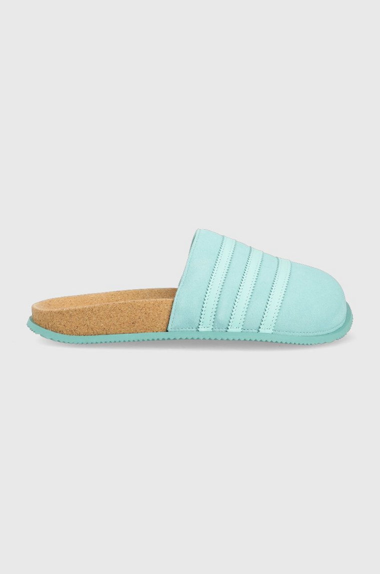 adidas Originals kapcie Adimule Lea kolor niebieski GY2554