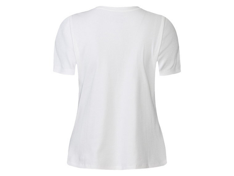 esmara T-shirt damski z bawełną (XS (32/34), Biały)
