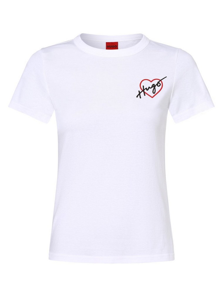 HUGO - T-shirt damski  Classic Tee_5, biały