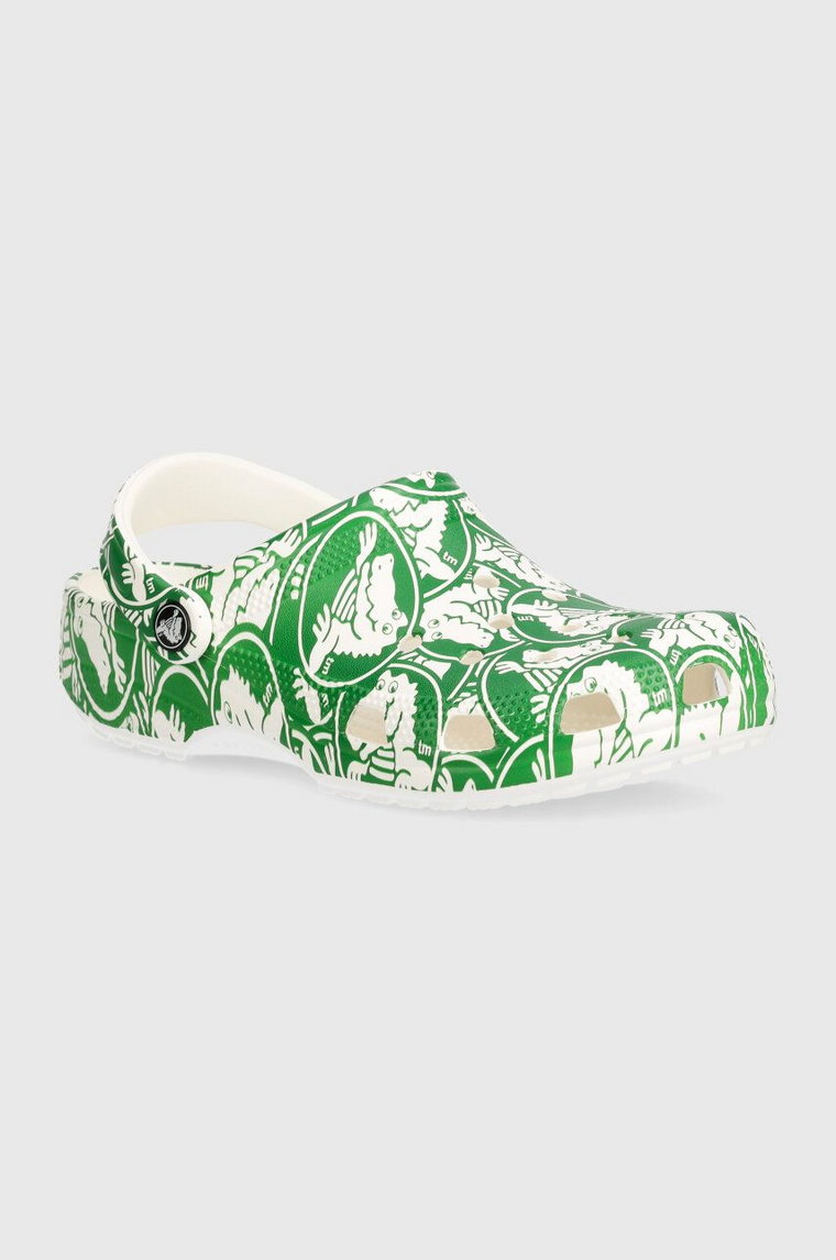 Crocs klapki Classic Duke Print Clog damskie kolor zielony 210003