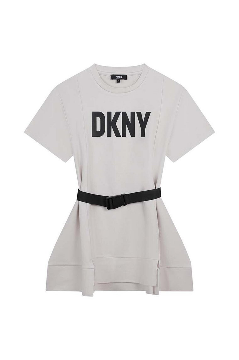 Dkny sukienka dziecięca kolor biały mini oversize