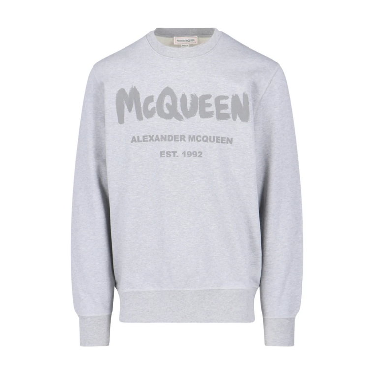 Szare Swetry dla Mężczyzn Alexander McQueen