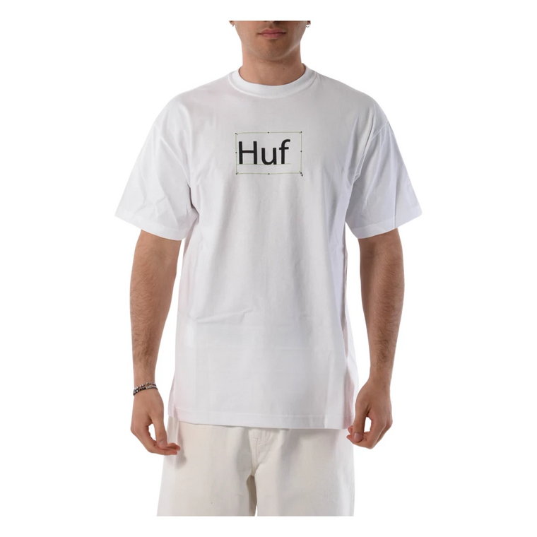 Bawełniana koszulka z nadrukiem z przodu i z tyłu HUF