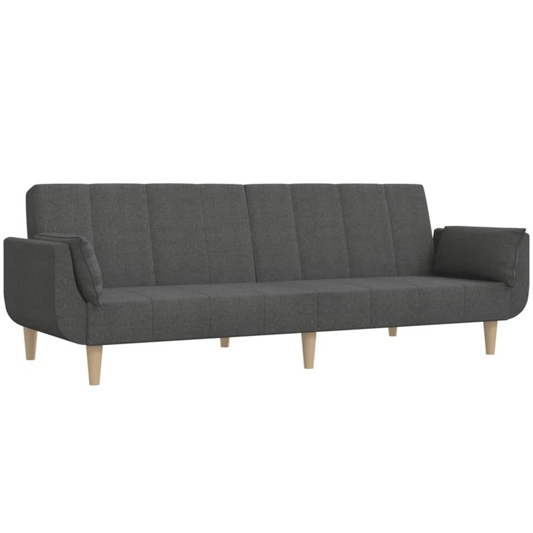 Sofa rozkładana 2-osobowa, ciemnoszara, 220x84,5x6