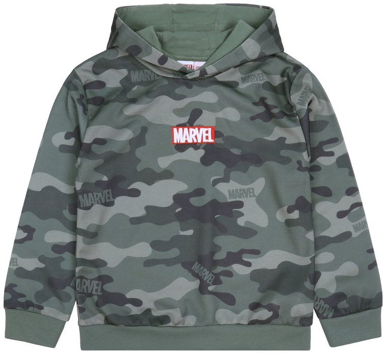 Zielona bluza moro z kapturem MARVEL 9-10 lat 140 cm