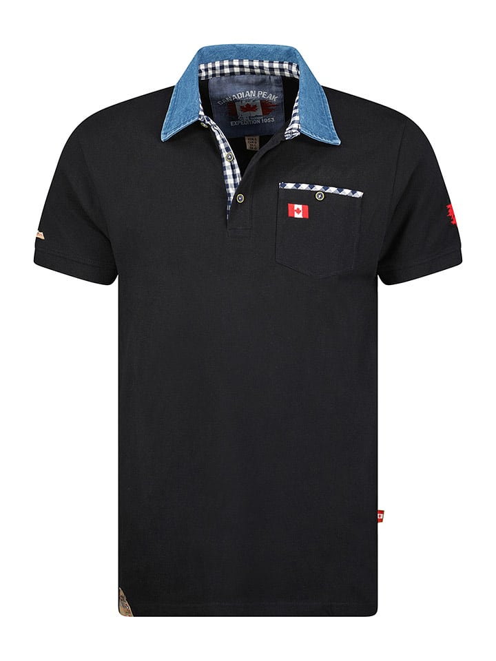 Canadian Peak Koszulka polo "Kerwineak" w kolorze czarnym