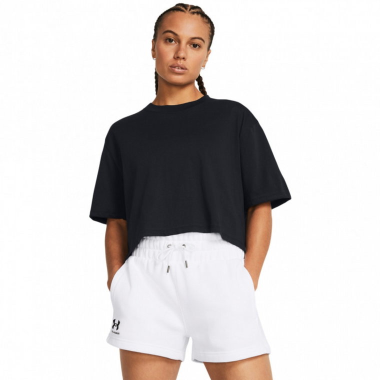 Damski t-shirt crop-top Under Armour Campus Boxy Crop SS - czarny