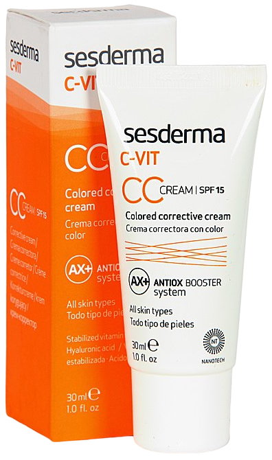 Krem CC do twarzy SesDerma C-VIT CC Cream SPF 15 30 ml (8429979425645). Kremy BB i CC