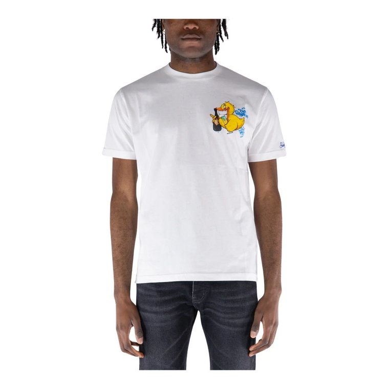 Casual Bawełniany T-shirt dla Mężczyzn MC2 Saint Barth
