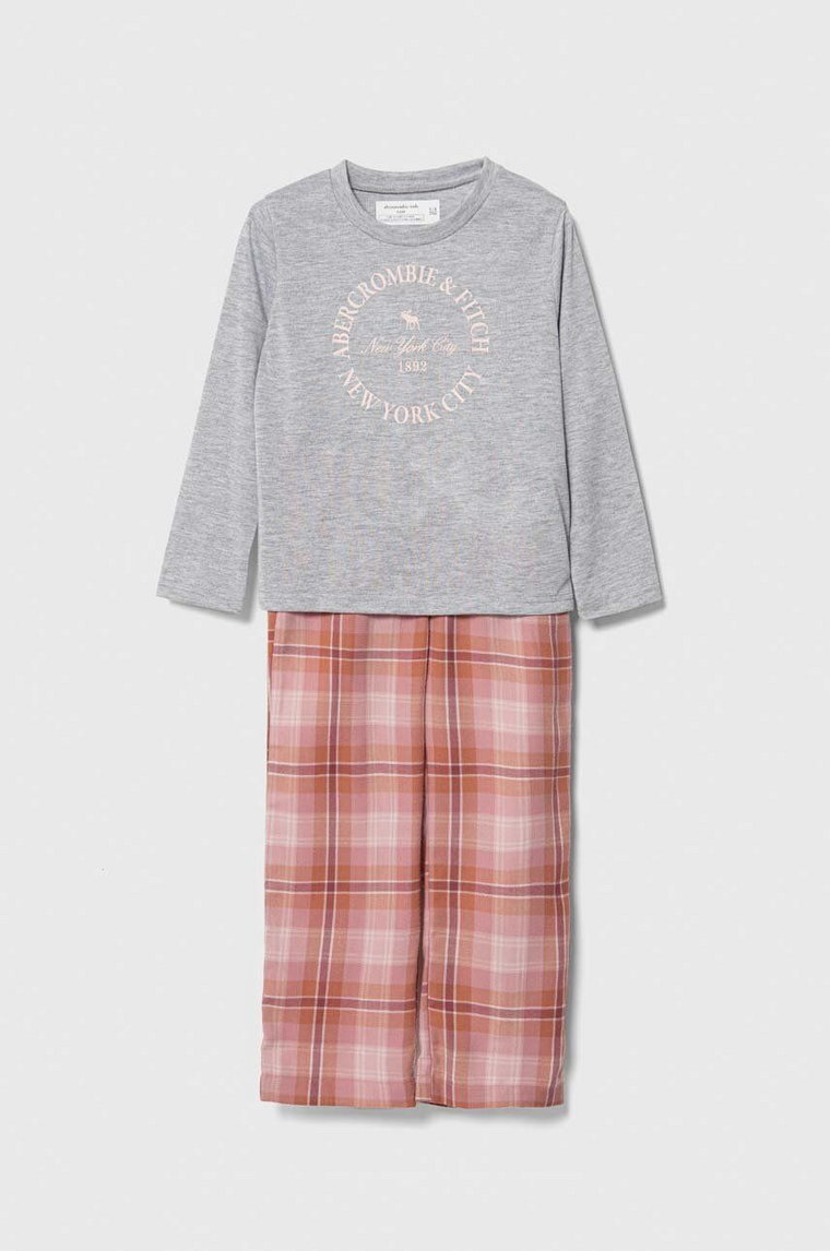Abercrombie & Fitch piżama dziecięca kolor różowy wzorzysta